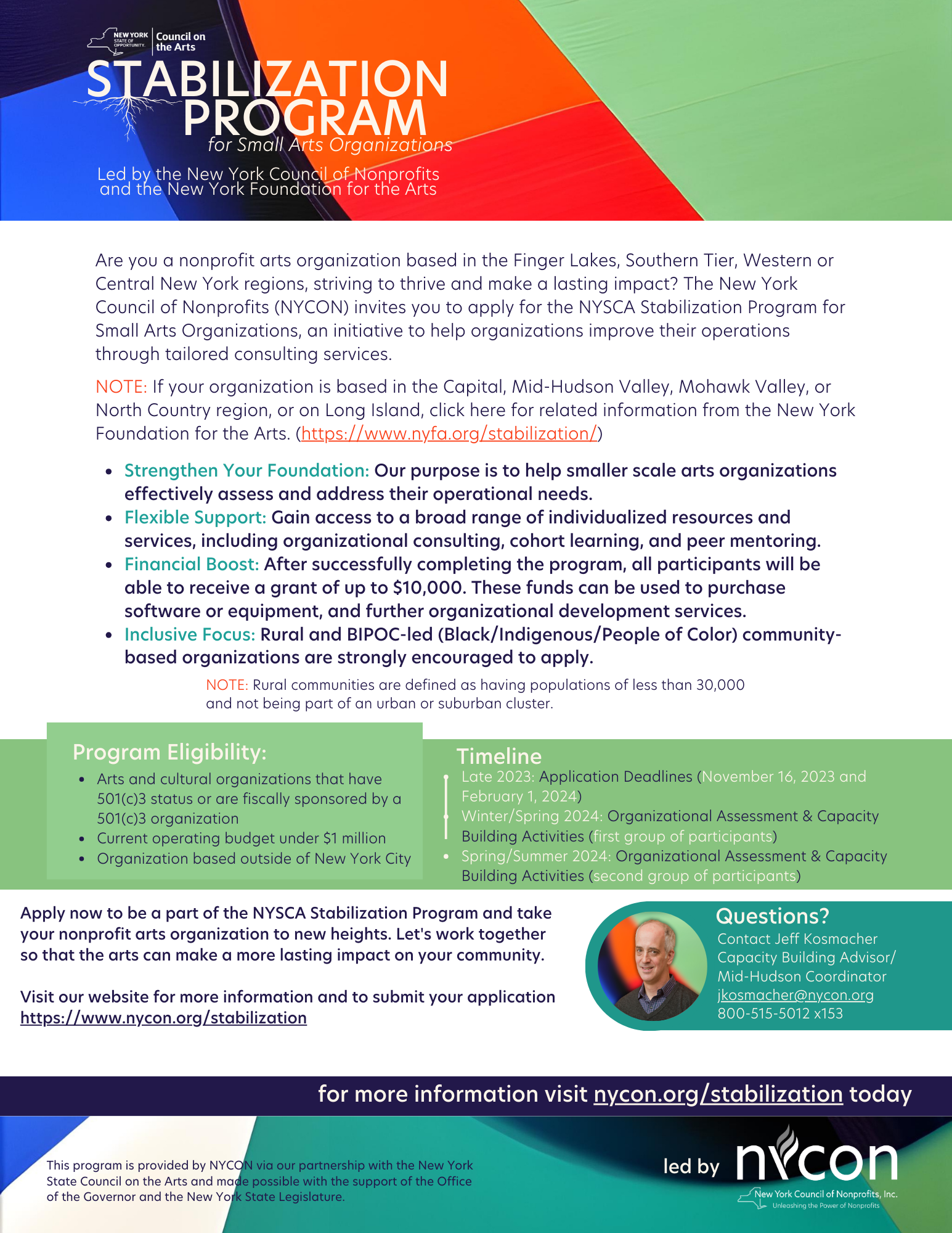 Stablization Plan.pdf NYSCA Stabilization Program for Small Arts Organizations - New York ...